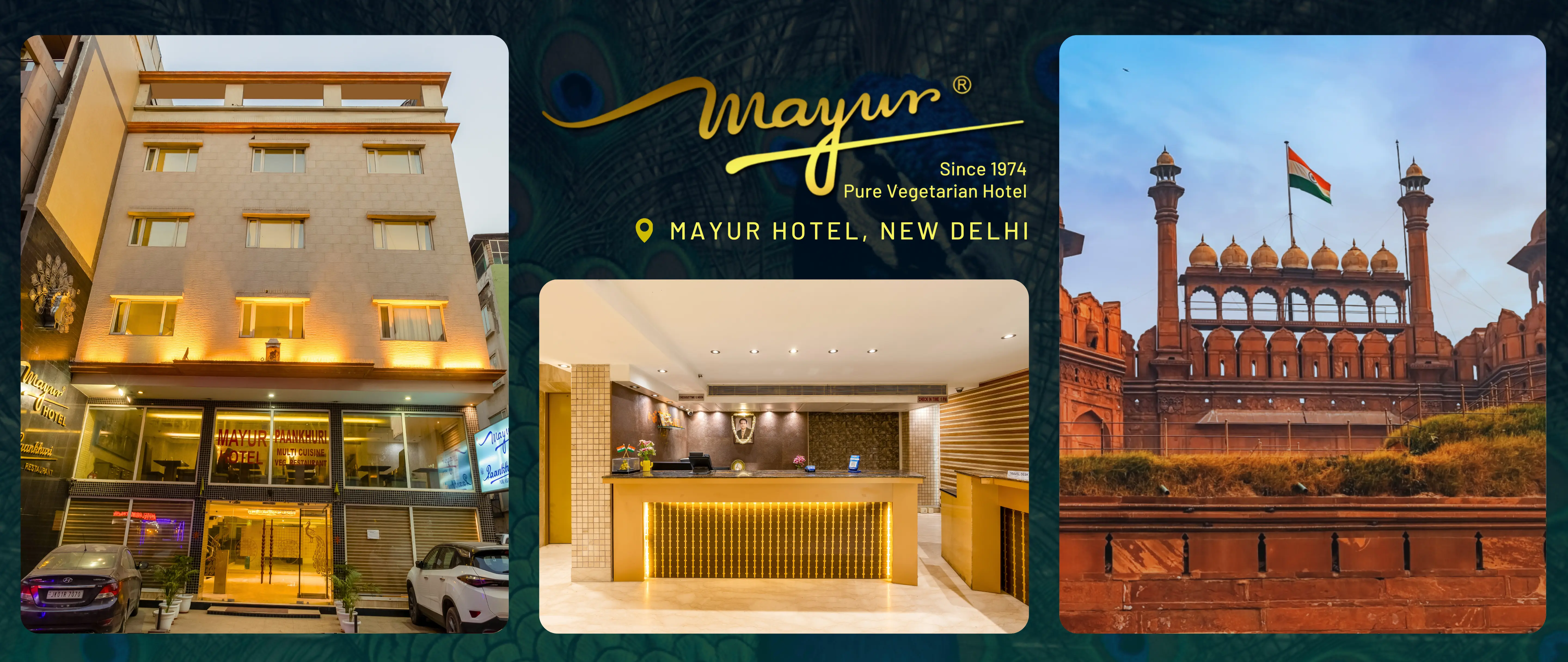 Mayur Hotel New Delhi Main Lobby and Entrance Banner